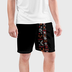 Шорты спортивные мужские Славянские традиции и культура, цвет: 3D-принт — фото 2
