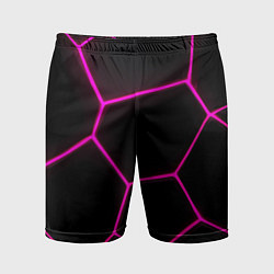 Шорты спортивные мужские Черные соты текстура, цвет: 3D-принт