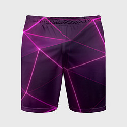 Мужские спортивные шорты Плиты с фиолетовыми гранями