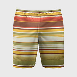 Шорты спортивные мужские Горизонтальные полосы, цвет: 3D-принт