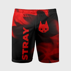 Шорты спортивные мужские Stray - red gradient вертикально, цвет: 3D-принт