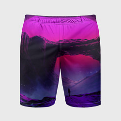 Шорты спортивные мужские A Journey on the planet, цвет: 3D-принт