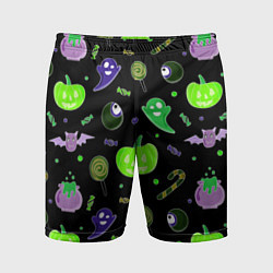 Мужские спортивные шорты Halloween black pumpkin pattern