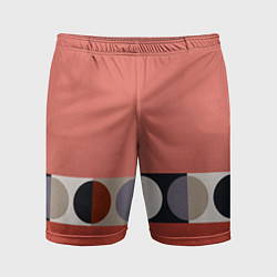 Мужские спортивные шорты Луна Малевича розовый томат