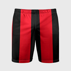 Мужские спортивные шорты Color black red line