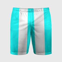 Мужские спортивные шорты Color light blue white lines