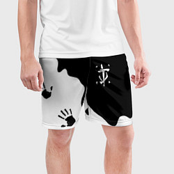 Шорты спортивные мужские Doom отпечатки демона, цвет: 3D-принт — фото 2