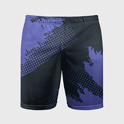 Шорты спортивные мужские Абстрактная текстура в синем, цвет: 3D-принт