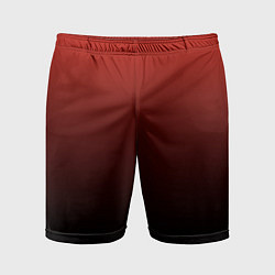 Шорты спортивные мужские Red gradient, цвет: 3D-принт