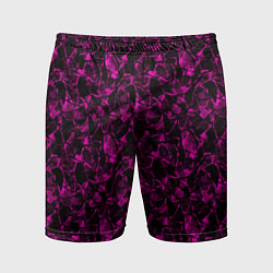 Мужские спортивные шорты Черно бордовый абстрактный узор