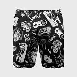 Шорты спортивные мужские Retro gamer pattern, цвет: 3D-принт