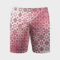 Шорты спортивные мужские Звездная россыпь-розовый, цвет: 3D-принт