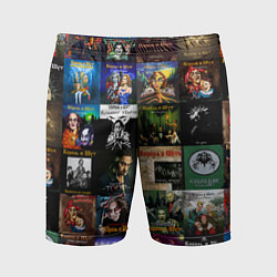 Шорты спортивные мужские Король и Шут - обложки альбомов и песен, цвет: 3D-принт