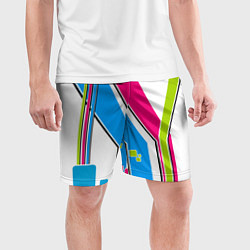 Шорты спортивные мужские Цветное абстрактное искусство, цвет: 3D-принт — фото 2