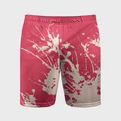 Шорты спортивные мужские Бежевый взрыв на розовом, цвет: 3D-принт