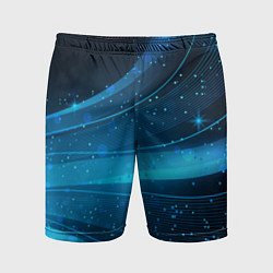 Шорты спортивные мужские Абстракция волнистых линий, цвет: 3D-принт