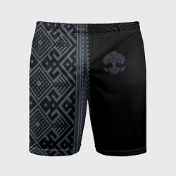 Шорты спортивные мужские Славянские узоры и древо жизни, цвет: 3D-принт