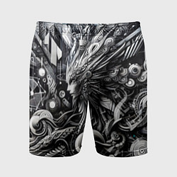 Мужские спортивные шорты Abstraction cyber pattern - ai art fantasy