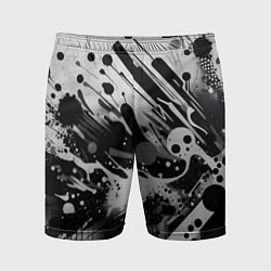 Шорты спортивные мужские Абстрактная экспрессивная композиция - киберпанк, цвет: 3D-принт