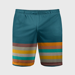Мужские спортивные шорты Индиго и омбре градиент заката с текстурой