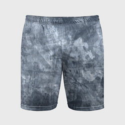 Шорты спортивные мужские Абстракция - gray-blue, цвет: 3D-принт