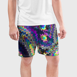 Шорты спортивные мужские Абстракция переливы, цвет: 3D-принт — фото 2