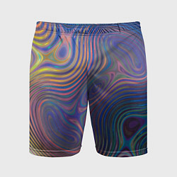 Шорты спортивные мужские Абстрактная рябь, цвет: 3D-принт