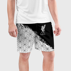 Шорты спортивные мужские Liverpool краски текстура геометрия, цвет: 3D-принт — фото 2