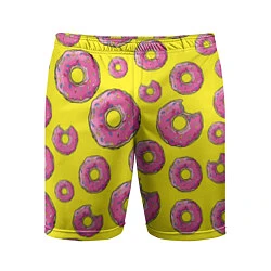 Шорты спортивные мужские Пончики Гомера, цвет: 3D-принт