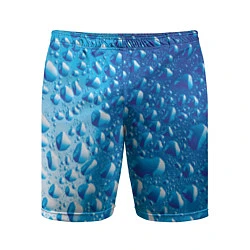 Шорты спортивные мужские Капли воды, цвет: 3D-принт