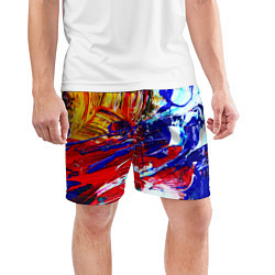 Шорты спортивные мужские Краска, цвет: 3D-принт — фото 2