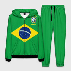 Костюм мужской Сборная Бразилии: зеленая, цвет: 3D-черный