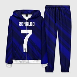 Костюм мужской Ronaldo 7: Blue Sport, цвет: 3D-белый