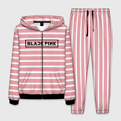 Мужской костюм Black Pink: Striped Geometry