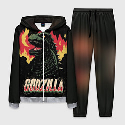 Костюм мужской Flame Godzilla, цвет: 3D-меланж