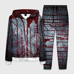 Мужской костюм Кровь на металле текстура