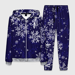Костюм мужской Новогодние снежинки, цвет: 3D-меланж