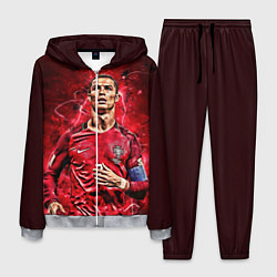 Костюм мужской Cristiano Ronaldo Portugal, цвет: 3D-меланж