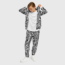 Костюм мужской Graffiti black on white, цвет: 3D-белый — фото 2