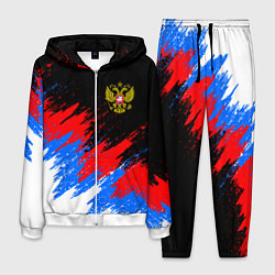 Мужской костюм РОССИЯ, БРЫЗГИ КРАСОК, ТРИКОЛОР