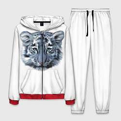 Костюм мужской Взгляд белого тигра, цвет: 3D-красный