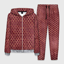 Мужской костюм Gold & Red pattern