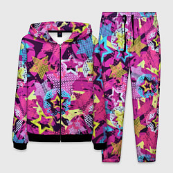 Костюм мужской Star Colorful Pattern Fashion Neon, цвет: 3D-черный