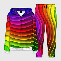 Мужской костюм Color line neon pattern Abstraction Summer 2023