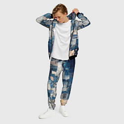 Костюм мужской Patchwork Jeans Осень Зима 2023, цвет: 3D-черный — фото 2