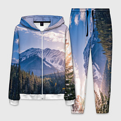 Костюм мужской Горы Лес Солнце, цвет: 3D-белый