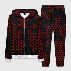 Мужской костюм НАНОКОСТЮМ Black and Red Hexagon Гексагоны