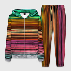 Мужской костюм Multicolored thin stripes Разноцветные полосы