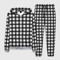 Костюм мужской Black and white trendy checkered pattern, цвет: 3D-меланж