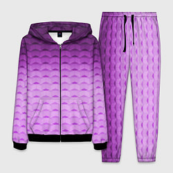 Мужской костюм Фиолетово-розовый геометрический узор Градиент